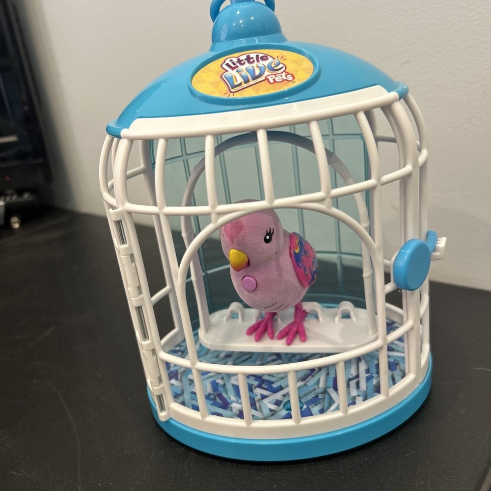 Little Live Pets Lil' Bird In Cage Bird Sings Tested